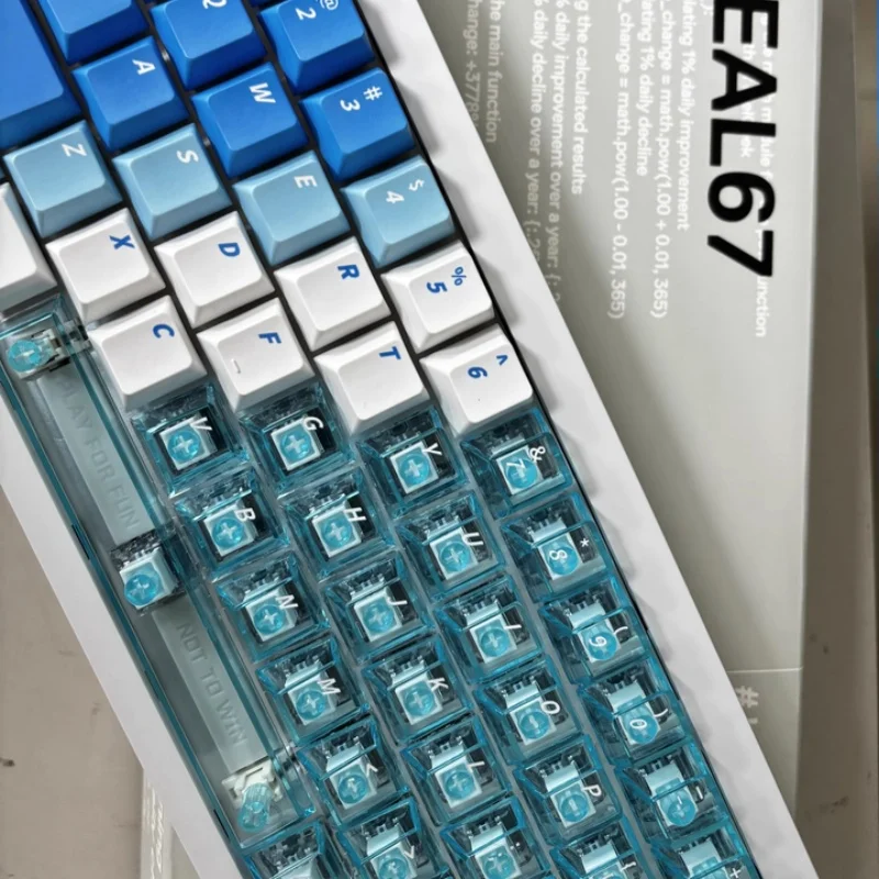 Teclas transparentes con degradado para Pc en varios colores, 132 teclas, Material Uv Pbt, teclas de teclado mecánico personalizadas, regalos - imagen 2