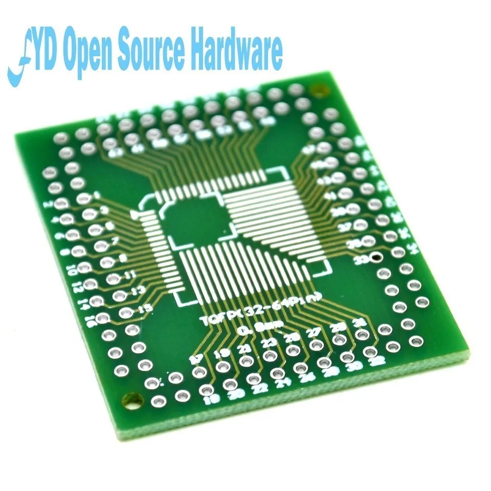 FQFP-Placa de transferencia DIP, adaptador de paso de PinBoard, 5 piezas, TQFP 32, 44, 64, 80, 100, LQFP A DIP - imagen 2