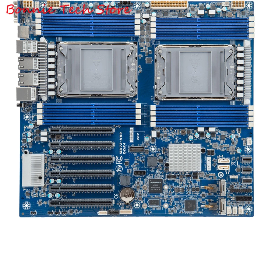 MD72-HB0, placa base de servidor E-ATX, procesadores escalables Xeon LGA 4189, puerto LAN BASE-T de 10 Gb/s, puerto LAN de 1 Gb/s - imagen 2