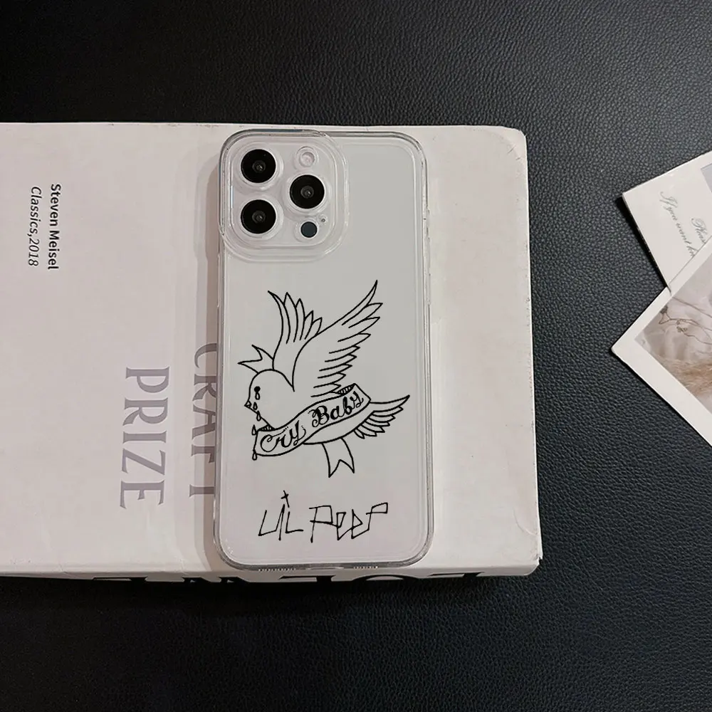 Funda de teléfono rapero Lil Peep Hell Boy para iPhone 16 15 14 13 12 11 Mini Pro Max X XR XSMax 7 8 Plus SE20 cubierta transparente - imagen 4