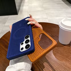 Para Samsung Galaxy S25 S24 S23 funda Ultra magnética ELVEV Anti-caída dura PC panal refrigeración succión cubierta de teléfono