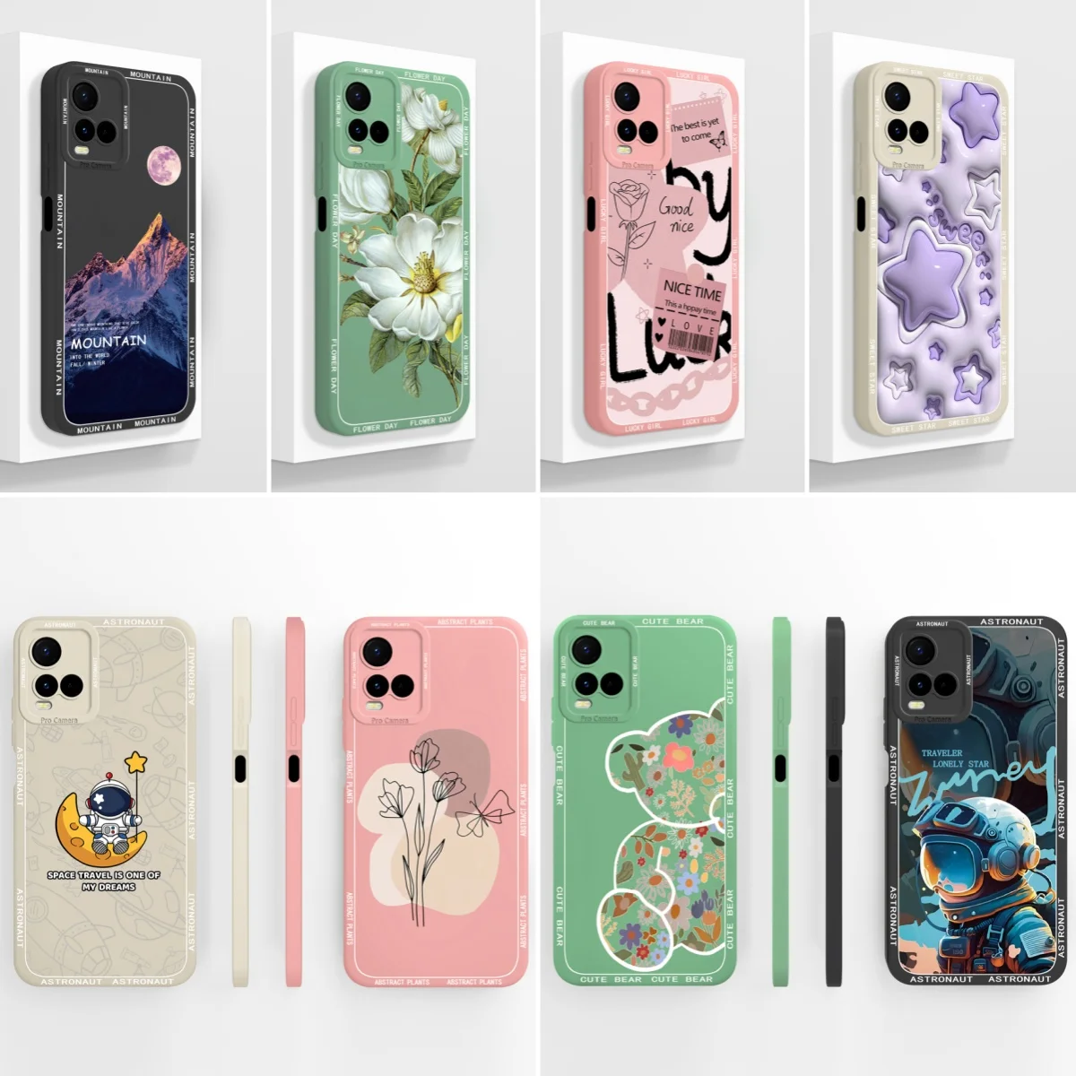 Funda para Vivo Y21, Y21S, Y21T, Y21A, Y21G, cubierta pintada de caramelo, protección completa, Protector anticaída, cubierta trasera de silicona líquida suave