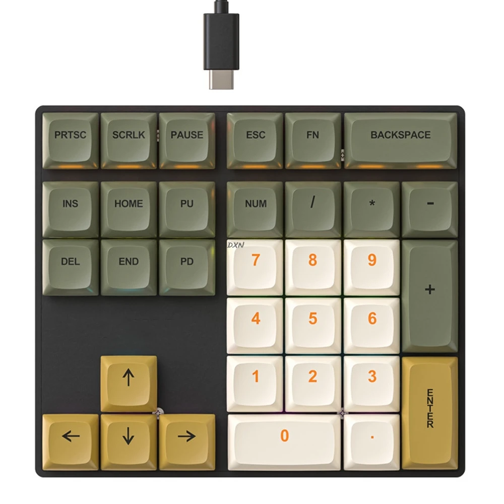 Teclado numérico mecánico con cable de 33 teclas con teclado de eje de luces multicolores para accesorios de ordenador portátil de negocios financieros - imagen 5