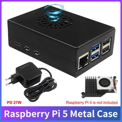 Raspberry Pi 5 Carcasa Metálica con Refrigeración Activa