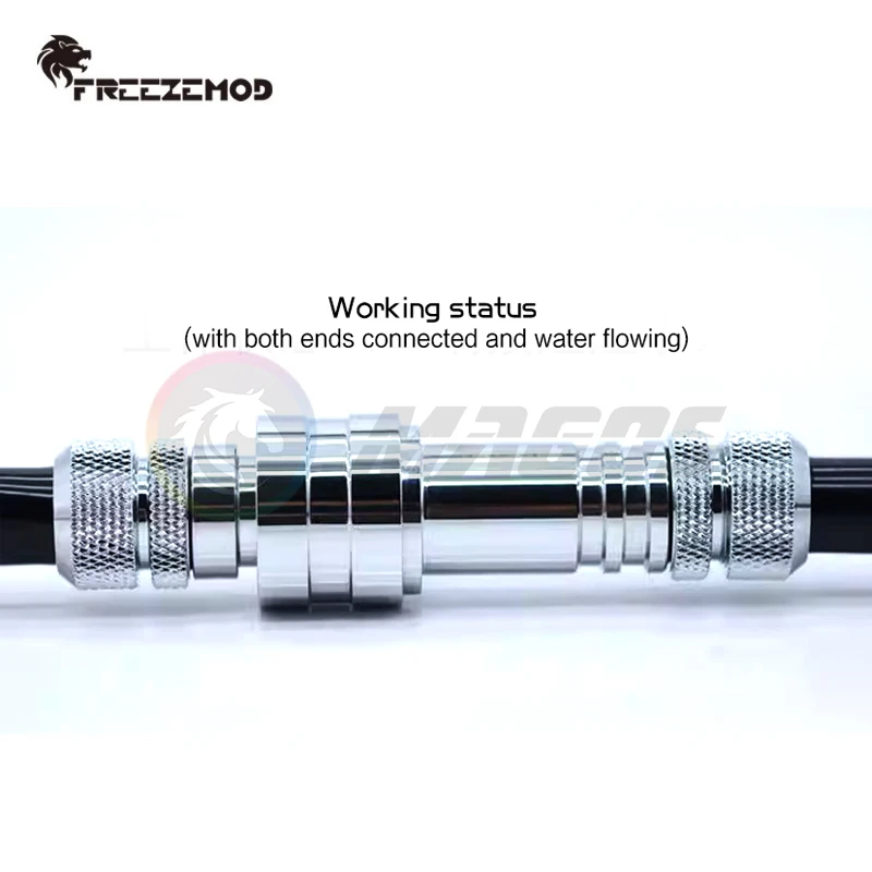 FREEZEMOD-Kit de montaje desconectado para parada de agua, refrigeración por agua, acceso directo, negro/plata, ZSZT-T1 - imagen 5