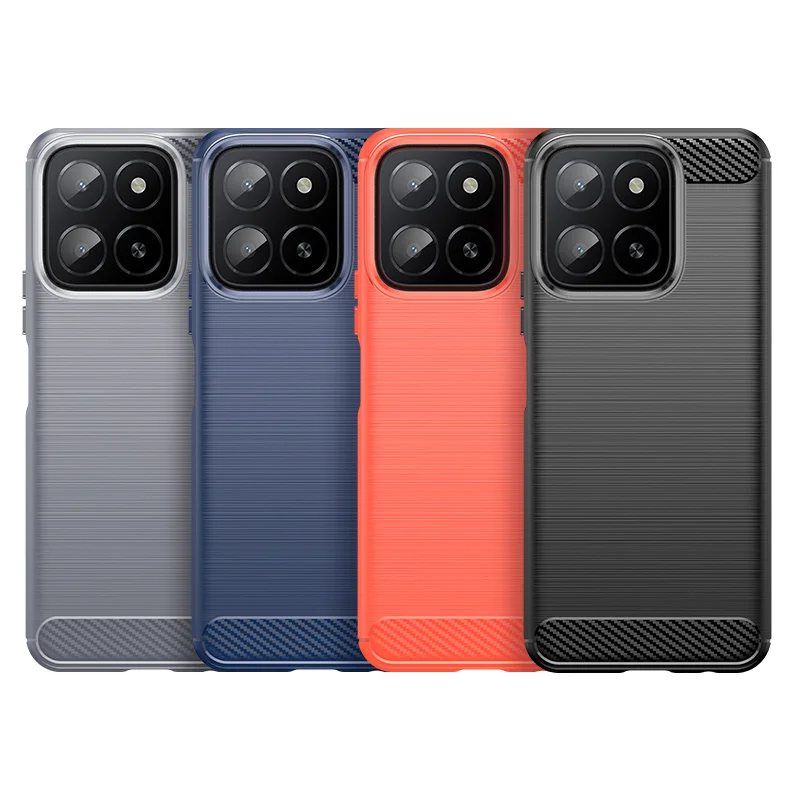 Para Honor X5B Plus funda Honor X5B Plus Capas nuevo parachoques de teléfono a prueba de golpes suave TPU cubierta de fibra de carbono Huawei Honor X5B Plus - imagen 3