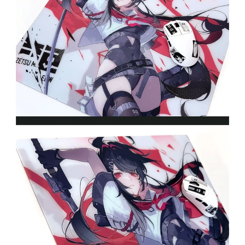 ZetsuMeow【REN2】alfombrilla de ratón de vidrio templado esmerilado FPS Anime patrón personalizado e-sports Gaming alfombrilla de ratón de oficina accesorios de jugador regalo - imagen 3