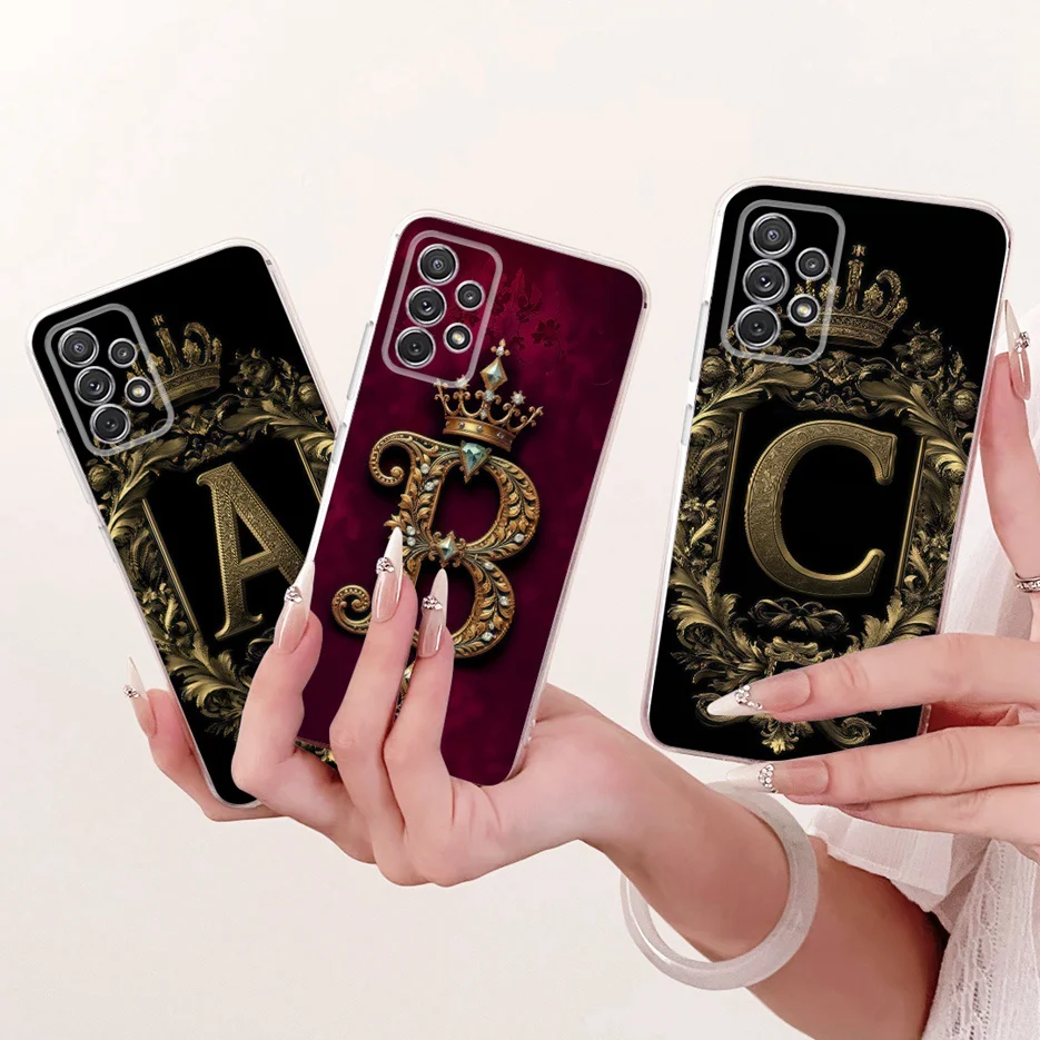 Para Samsung Galaxy A52 A72 4G 5G funda bonita corona letras cubierta suave funda de teléfono delgada para Samsung A52 A 52 s Galaxy A72 A52s Shell