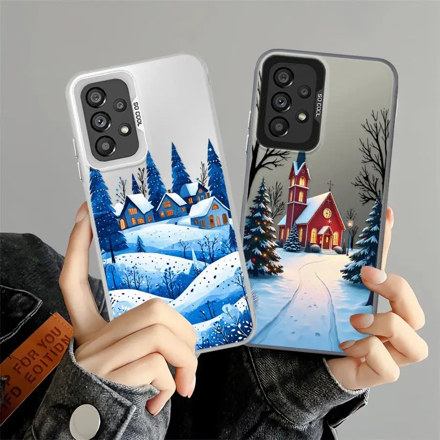 Funda trasera navideña de Papá Noel para Xiaomi Redmi 12C 13C K60 A1 A2 Plus A5 10C 14C 9T 9C