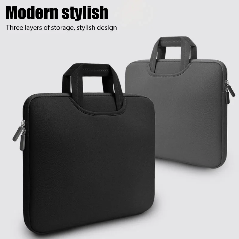 Funda blanda con asa para ordenador portátil, bolsa de 11-15,6 pulgadas para Macbook Air Pro, Huawei, HP y Dell - imagen 2