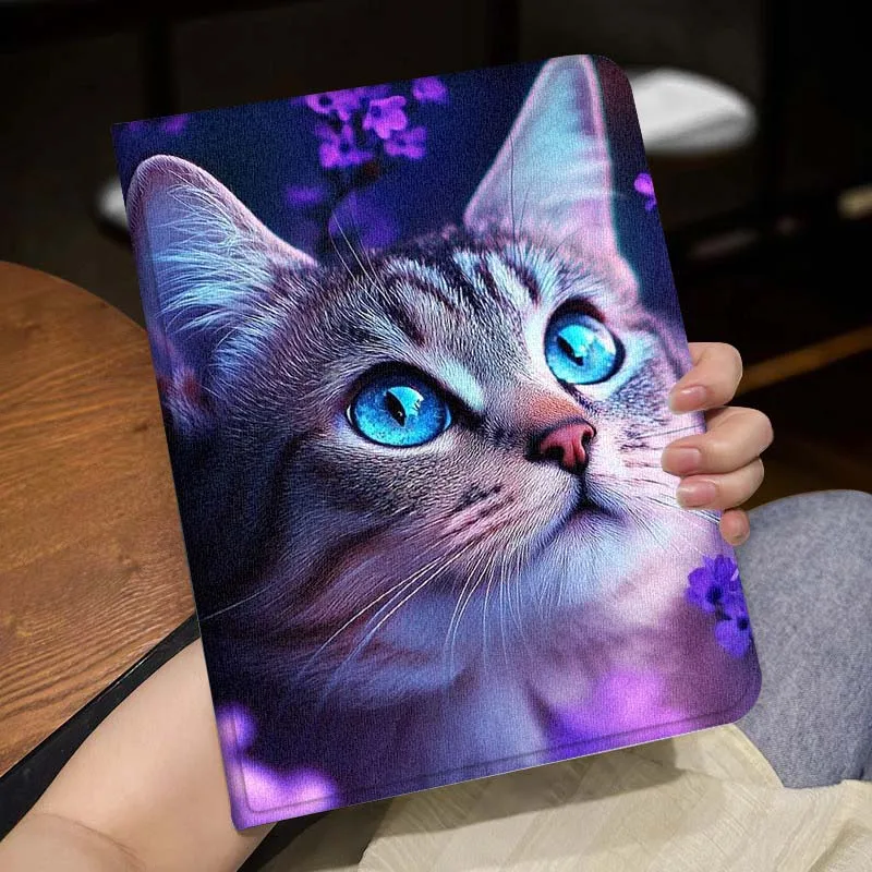 Patrón de gato fresco de dibujos animados para Huawei Honor Tab Magic Pad GT 6 X9 X8A X8 V8 V7 9 8 2 3 13,3 10 Pro pulgadas funda para tableta - imagen 3