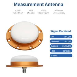 Antena GNSS CA-6152A alta precisión con amplificador GPS/Galileo