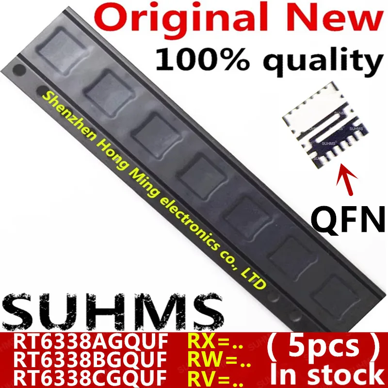 (5 piezas) 100% nuevo RT6338AGQUF RT6338BGQUF RT6338CGQUF RT6338A RT6338B RT6338C RX=.. RW=.. RV=.. QFN-23 - imagen 2
