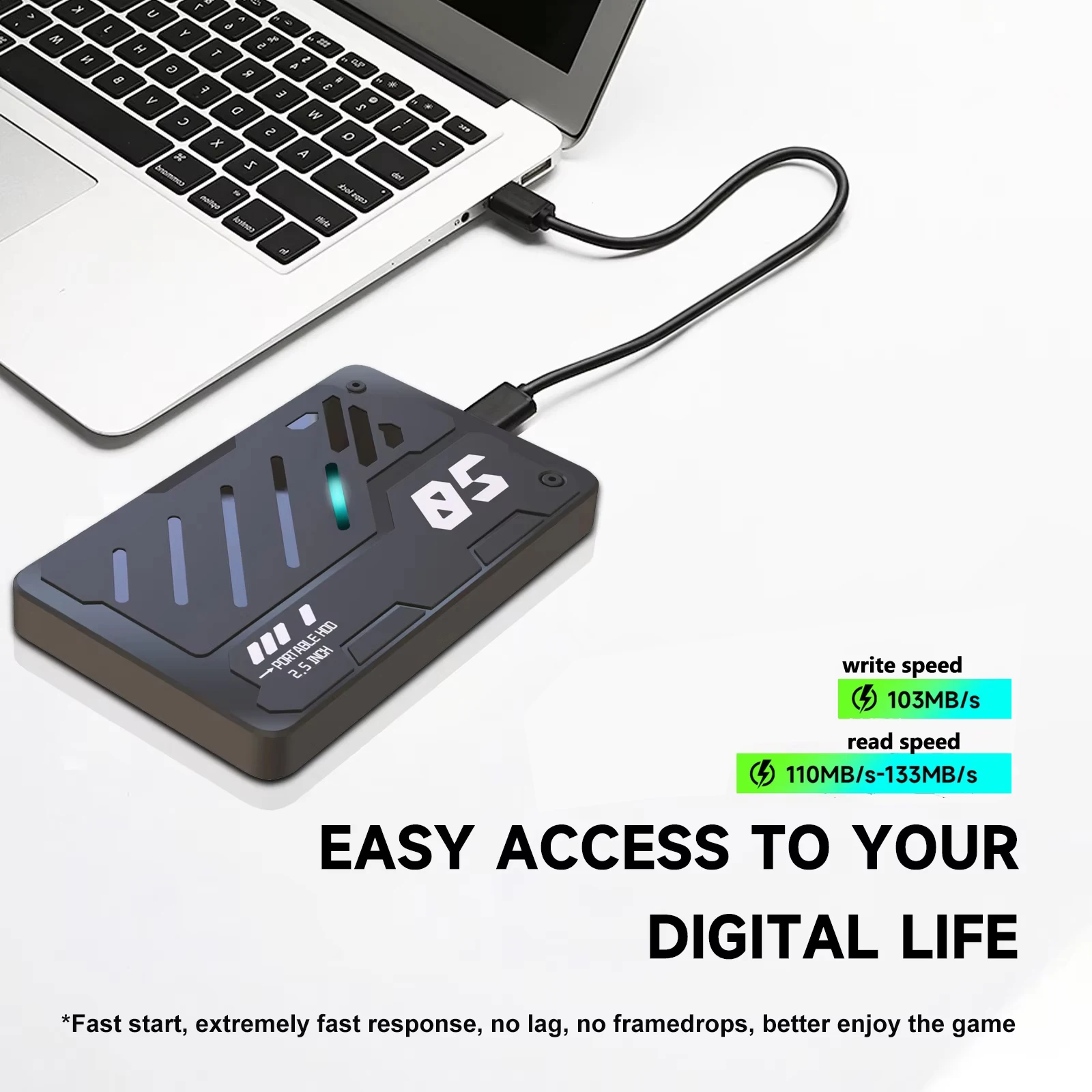 SATA III SSD 2,5 ''disco de estado sólido interno 3D NAND 500GB 1TB 2TB hasta 550MB/s para PC portátil escritorios disco duro RGB de 2,5'' - imagen 3