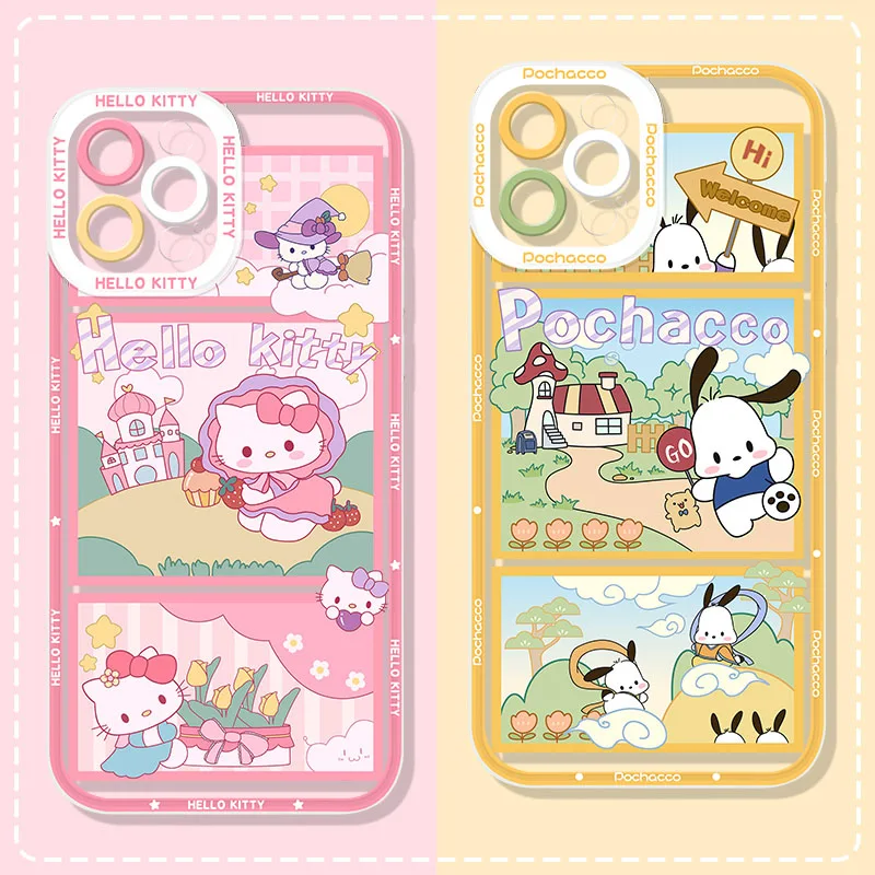 Sanrio-funda de silicona para móvil, carcasa transparente con diseño de conejo Melody para Xiaomi 13T, 12T, 11T Pro, 13, 12, 11 Lite, POCO X3, NFC, X4, X5, F3, F4, GT, F5, M5, M5S - imagen 3