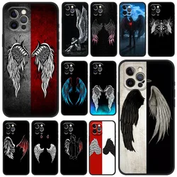 Funda iPhone Negro Ala de Ángel – Estilo Premium Elegante