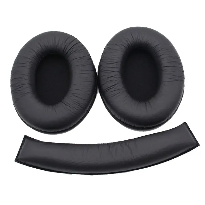Almohadillas de espuma viscoelástica de repuesto para auriculares, almohadillas de cuero de proteína para auriculares Sennheiser HD202 HD212 HD437, diadema