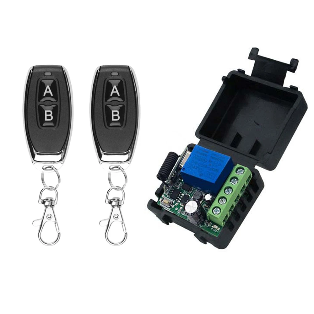 DC 12V 433Mhz RF interruptor de control remoto inalámbrico relé 1CH módulo receptor para puerta LED cerradura electromagnética DIY