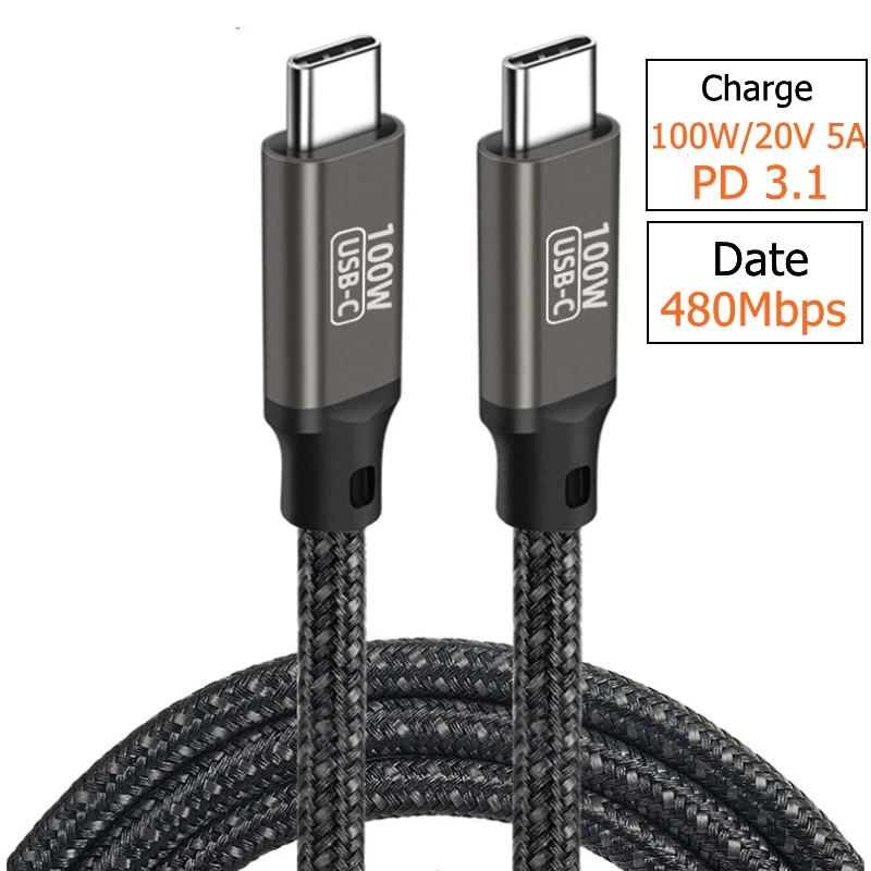 Cable USB4 de 240W, 8K, 60Hz, tipo C, Gen3, 100w, Gen2, 40gbps, carga rápida, Thundebolt 4, Cable de datos con todas las funciones, compatible con 6K, 5K para Macbook - imagen 3