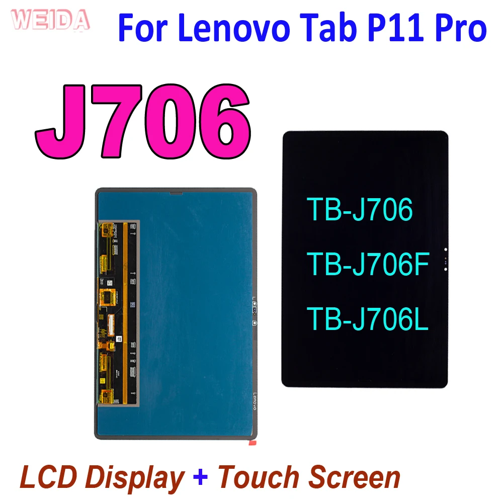 11.5" For Lenovo Tab P11 Pro J706 TB-J706 TB-J706L J706F LCD Display Touch Screen Digitizer Assembly Replacement Parts