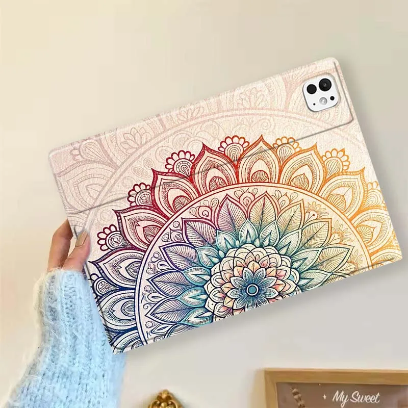 Cool Hot Mandala de lujo para iPad Pro Mini 1 2 3 4 5 6 7 7ta generación 12,9 10,5 13 11 7,9 8,3 M4 pulgadas funda para tableta - imagen 4