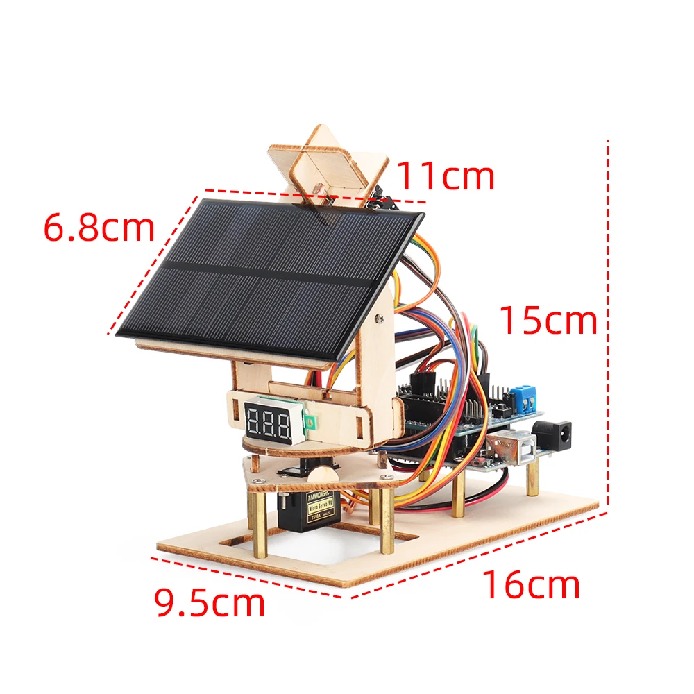 1 Uds Trôlesbuny Kit de seguimiento Solar para Arduino Kit completo de automatización de inicio electrónico Kit de seguimiento de luz Solar PCB