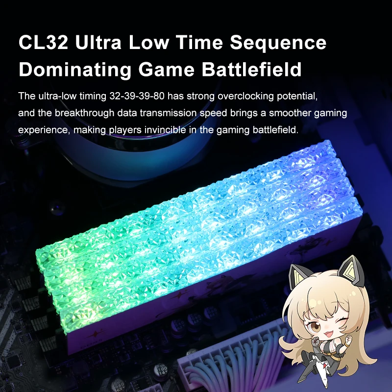 Memoria Ram para juegos JUHOR RGB DDR5 16GB 6800MHz - imagen 5