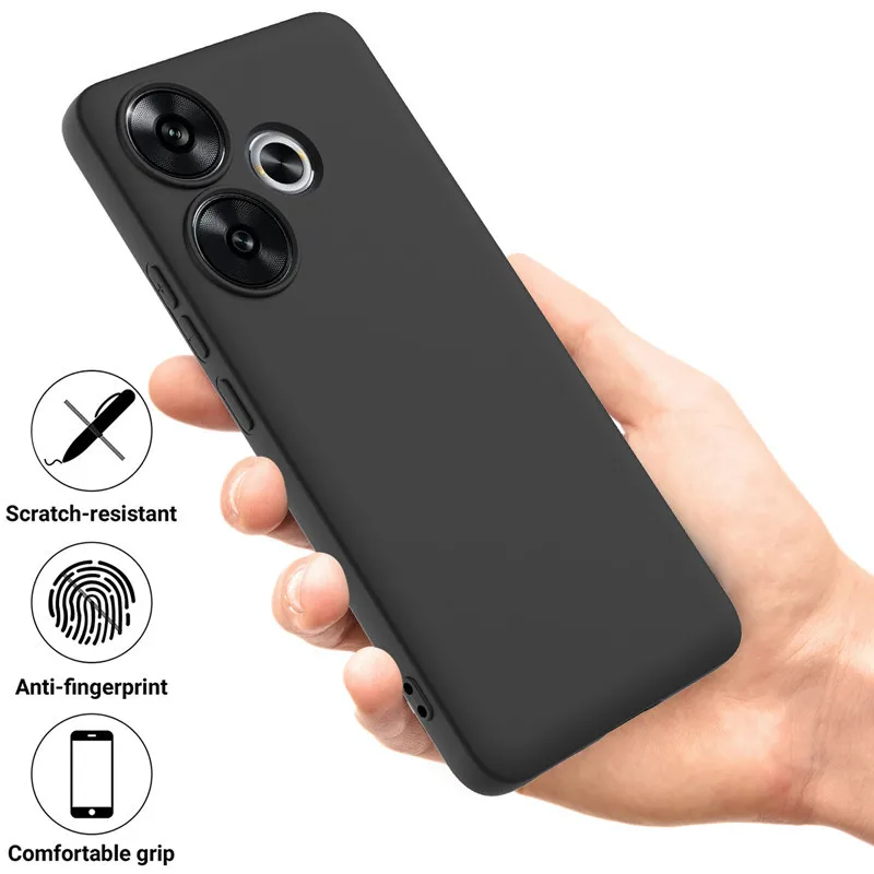 Para Redmi Turbo 3 чехол ELVEV funda protectora de silicona líquida a prueba de golpes para teléfono poco f6 hülle - imagen 4