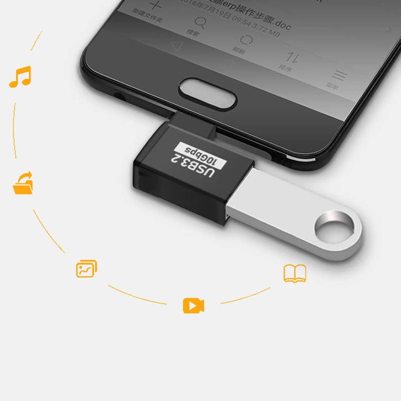 Adaptadores USB en forma de U, ángulo recto, adaptador de 90 grados, USB hembra a USB macho, adaptador de datos rápido de 10Gbps, convertidor, adaptador de carga - imagen 4