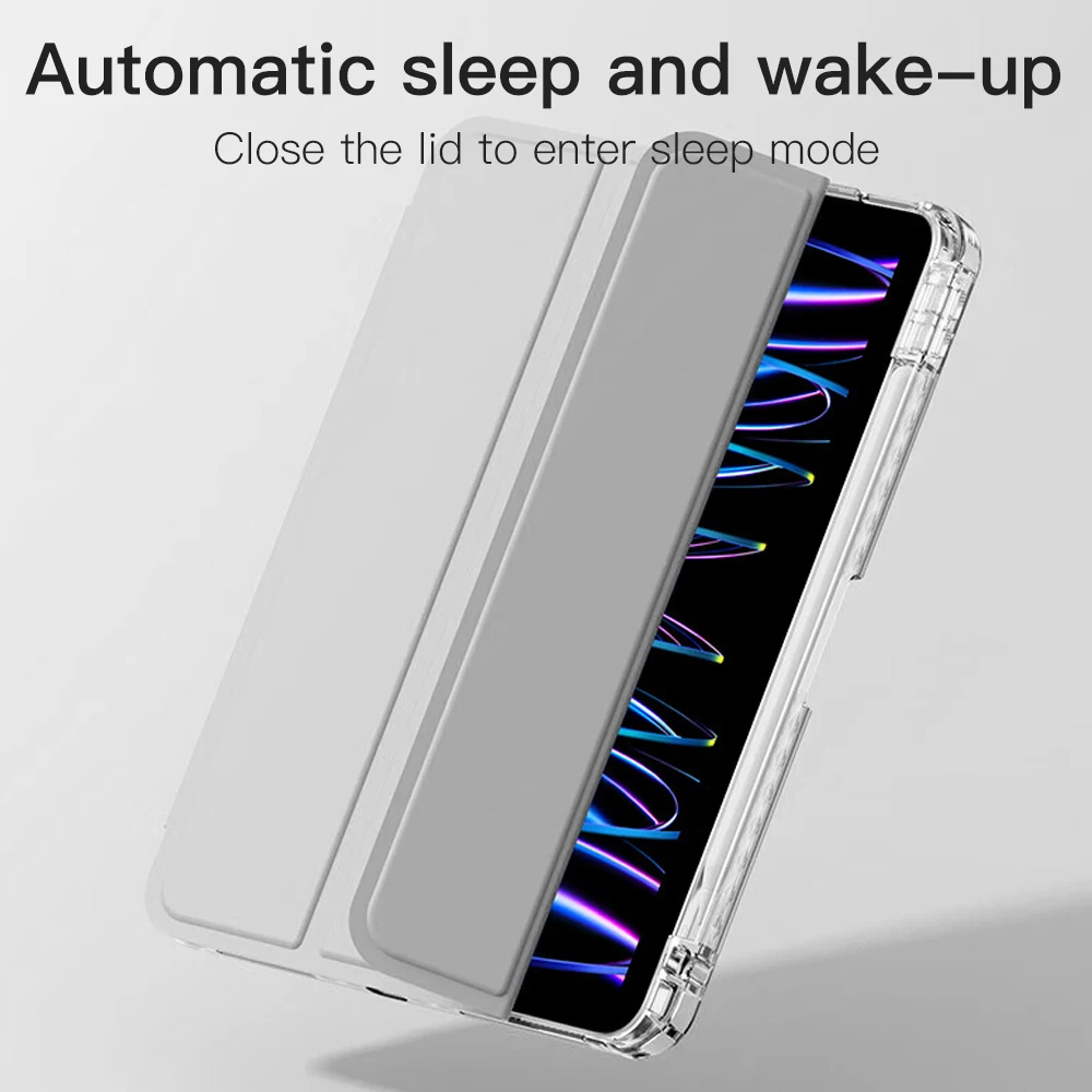 Funda transparente para iPad Pro 13 pulgadas 11 pulgadas M4 Air 11 pulgadas 13 pulgadas M2 iPad 10.a generación 10,9 Air 4 5 iPad 7 8 9a 10,2 5 6a 9,7 pulgadas - imagen 5