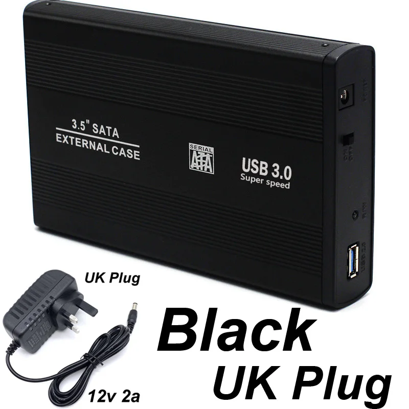 Black UK Plug