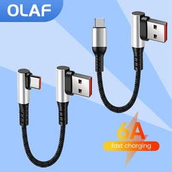 Cable USB-C de Carga Rápida USB-A a Tipo C Doble Codo