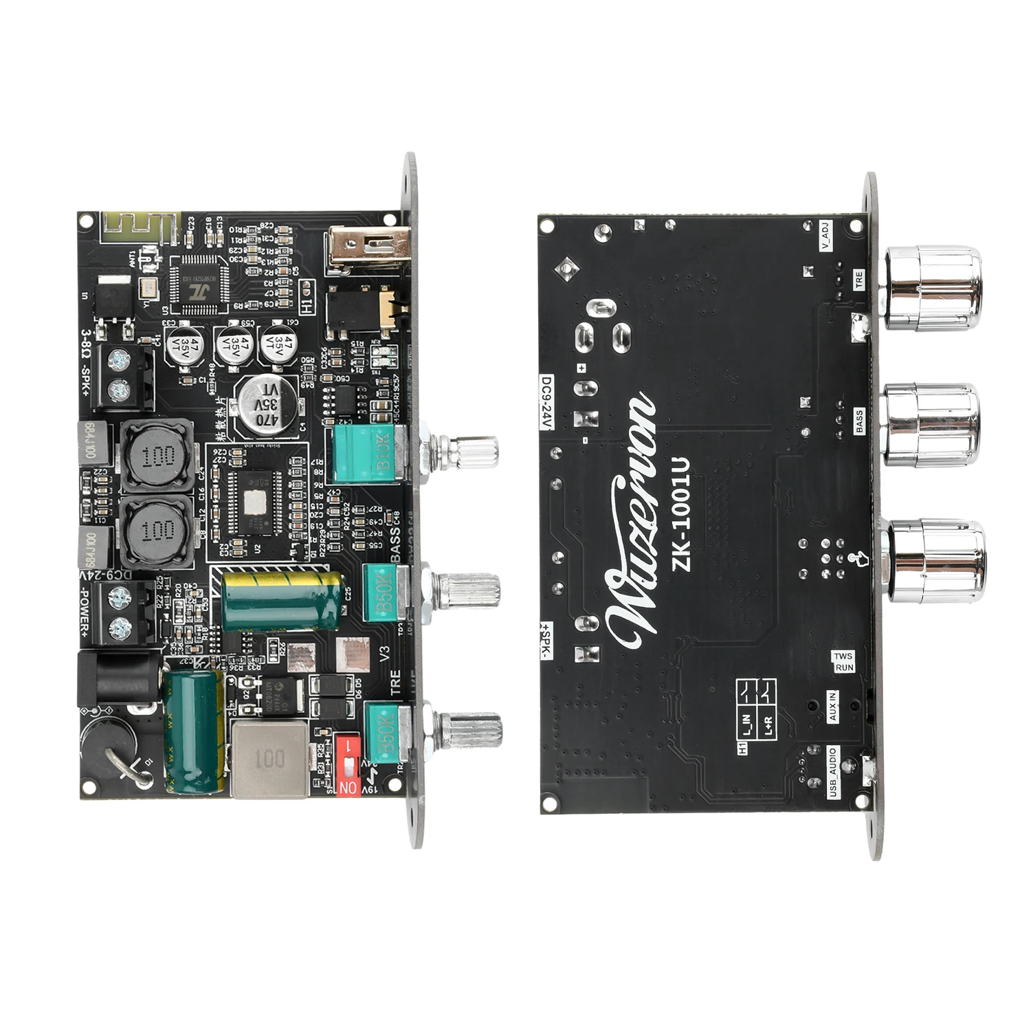 ZK-1001U DC 9-24V mono 100W BT módulo de placa amplificadora compatible con chip amplificador de aplicación TPA3116D2 enchufe hembra interfaz 5,5*2,1 - imagen 3