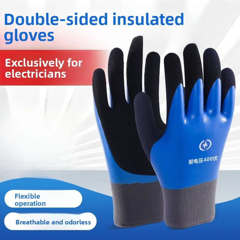 Guantes aislantes ultrafinos para electricista, resistentes a la tensión, 1000V, guantes aislantes de goma para pantalla táctil, industriales