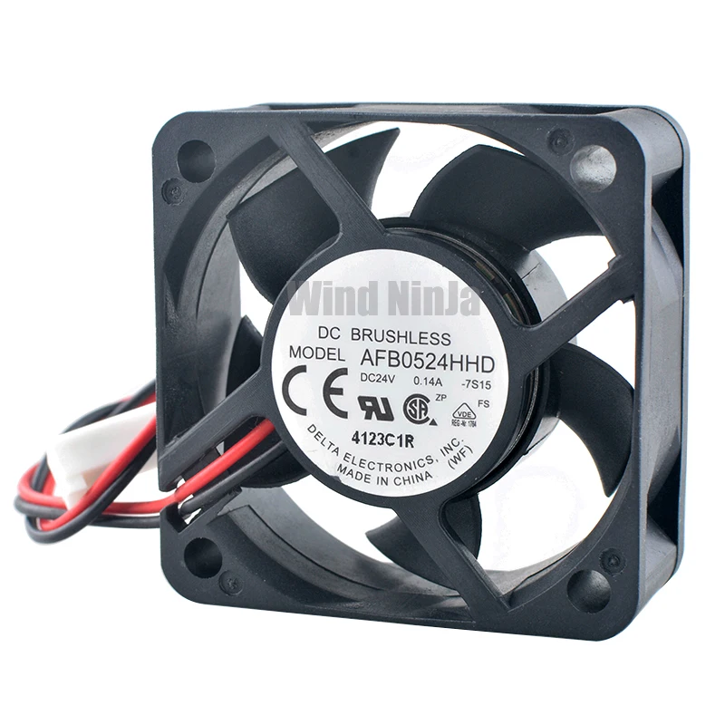 AFB0524HHD ventilador de refrigeración con rodamiento de bolas Dual, fuente de alimentación con convertidor de frecuencia, 5cm, 50mm, 50x20mm, DC24V, 0.14A, 2 pines - imagen 4