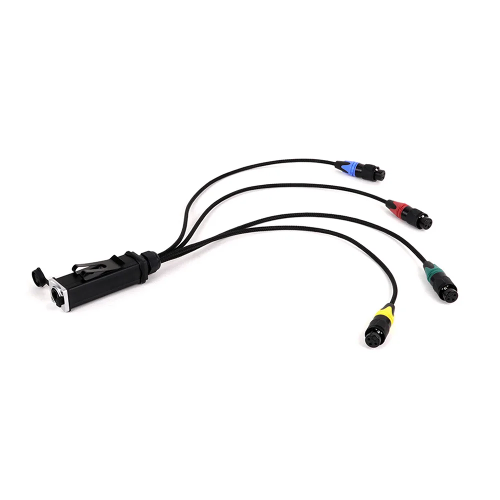 Divisor de cable RJ45 a XLR de 4 canales Cable de 3 pines macho y hembra a 1 adaptador de cable de red Ethercon 0,5 M-10 M - imagen 4