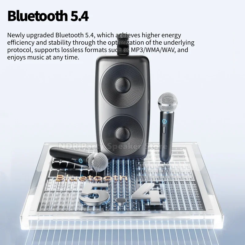 Altavoz Bluetooth estéreo HiFi SOAIY SH36PLUS para Karaoke con sonido y graves cristalinos, diseño compacto para fiesta en casa al aire libre - imagen 4