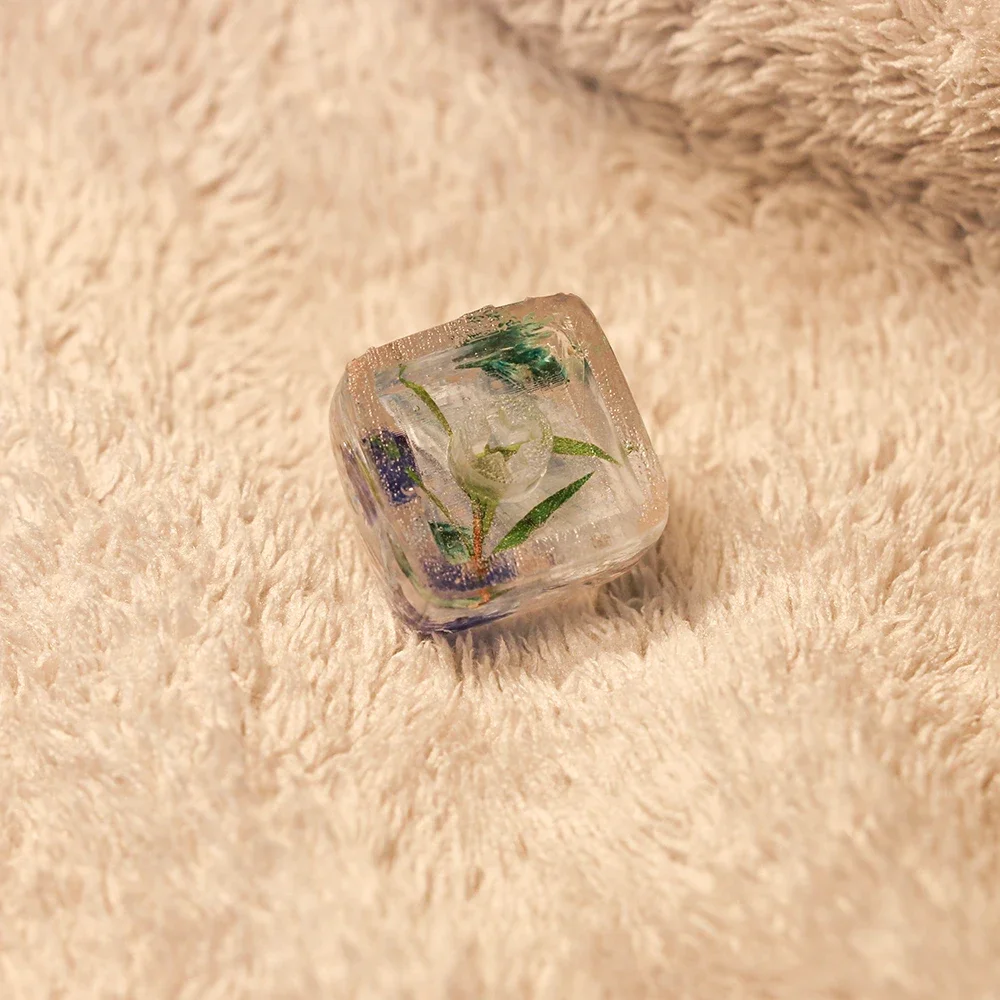 1 pieza DIY tapas de teclas de teclado mecánico el verano de Salvia hecho a mano Keycap personalizado artesanía resina retroiluminada RGB Keycap - imagen 5