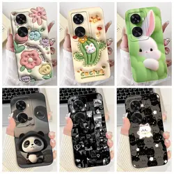 Huawei Nova 12 SE Funda Silicona Líquida Antigolpes Cactus Conejo