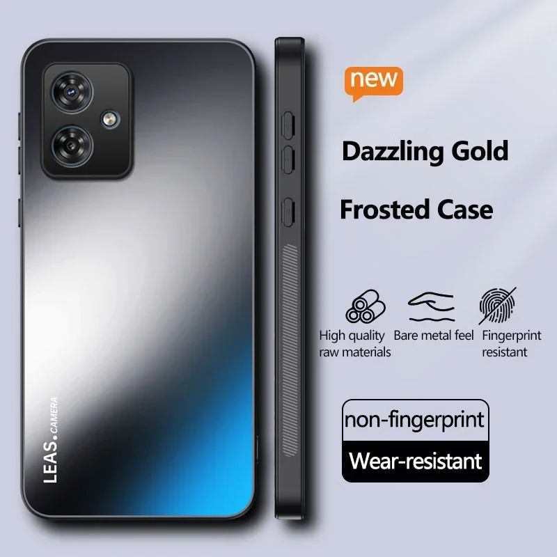 Funda mate de lujo para Motorola G55 85 84 34 24 54 14 35 protección de lente parachoques a prueba de golpes AG deslumbrante cubierta trasera de teléfono esmerilada - imagen 3