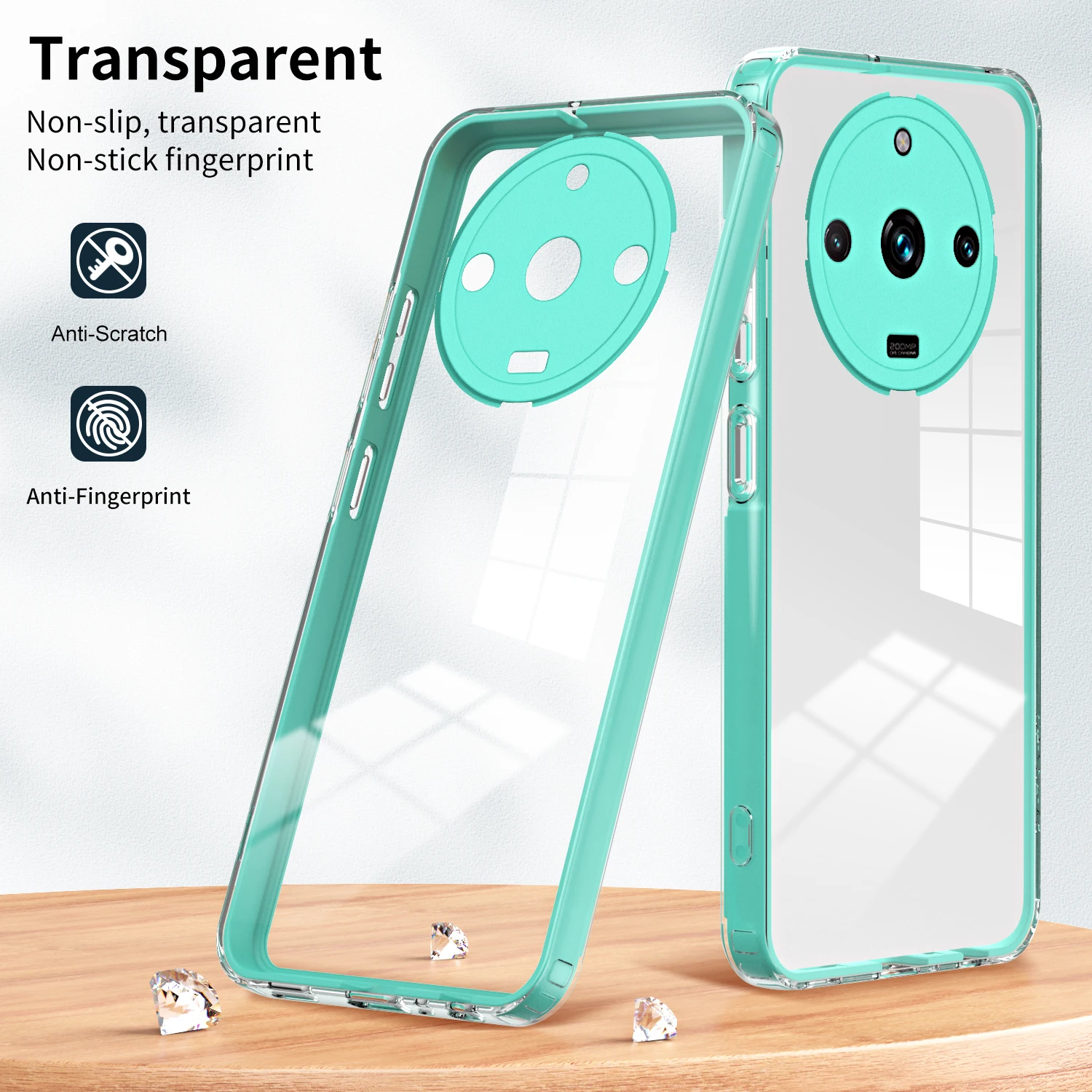 Funda protectora transparente para móvil, carcasa dura de PC + TPU 3 en 1 para OPPO Realme 11 Pro Plus, 11Pro 10 - imagen 5