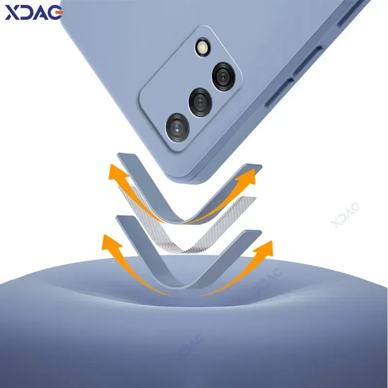 Funda de lujo de doble capa para teléfonos móviles OPPO F19 F19s protección completa de cámara OPPOF19s armadura de silicona líquida cuadrada suave - imagen 4