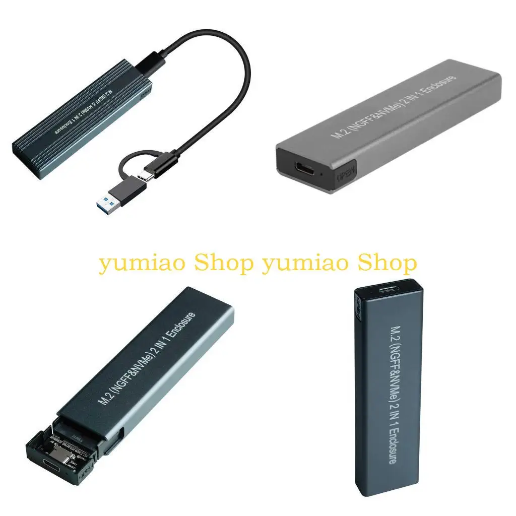 587B para M.2 SSD para carcasa para NVME/ disco duro PCIE doble protocolo USB3.1 tipo C 10G 2TB caja disco duro