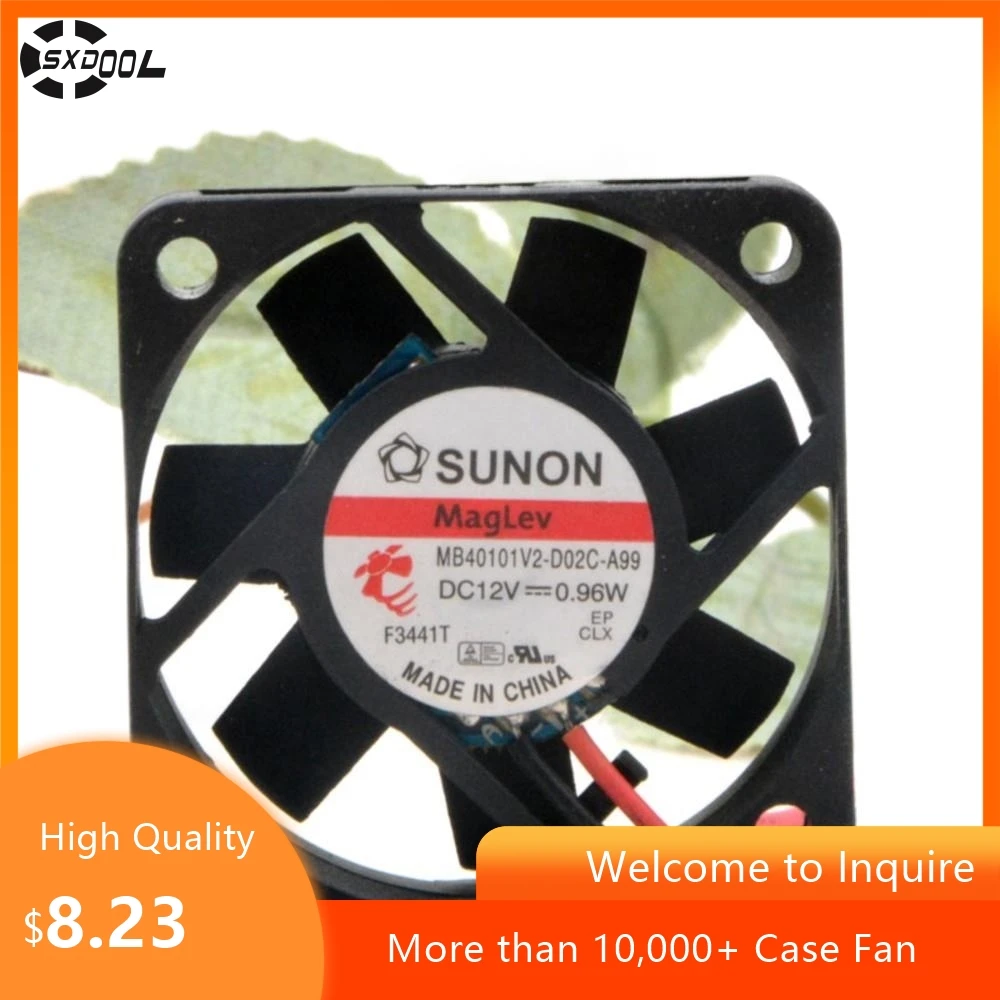 Ventilador de 40 mm para ventilador de refrigeración Sunon 40 mm 12 V MB40101V2-D02C-A99, 5800 RPM, 0,96 W de potencia para refrigeración de automóviles y electrónica - imagen 2