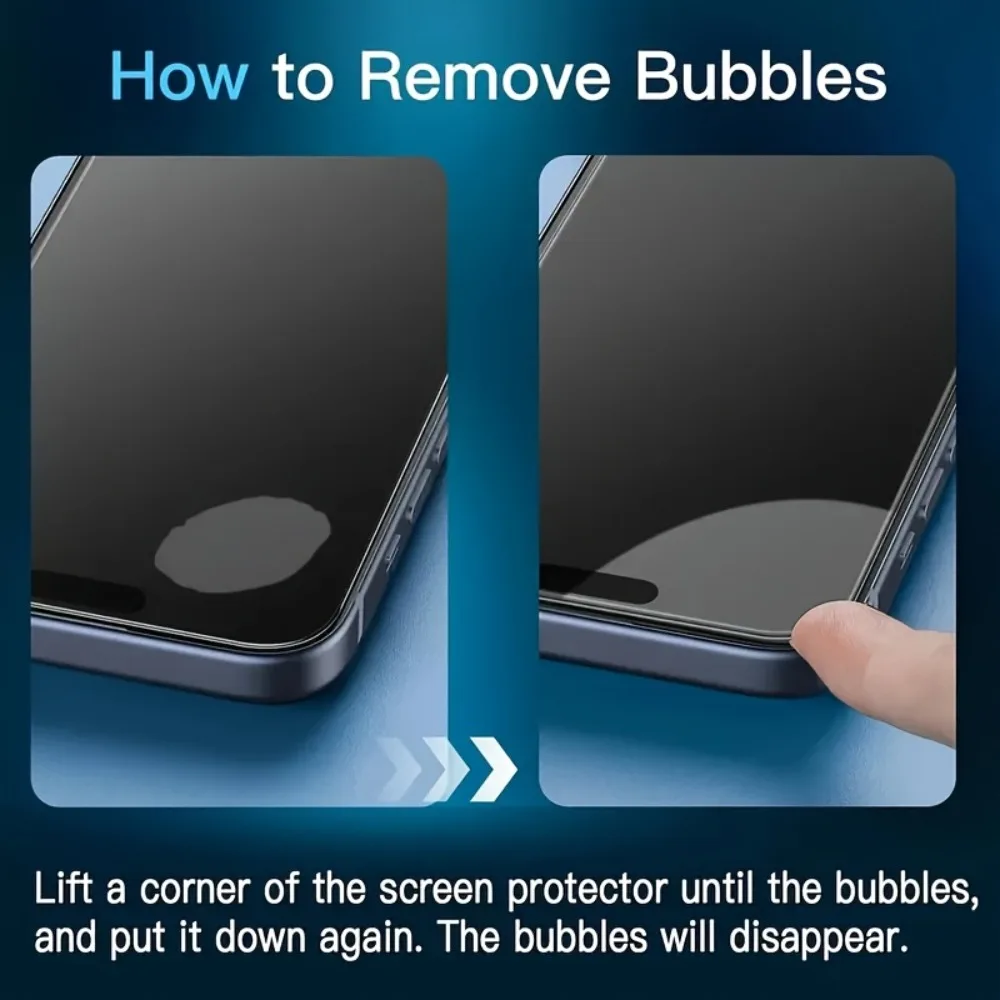 Protector de pantalla completa mate de 3 piezas para iPhone 17 16 15 14 Pro Max Air 16e 15 Plus vidrio templado para iPhone 13 12 11 Pro XR XS Max - imagen 4