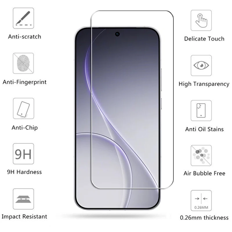 Vidrio totalmente transparente para OPPO Reno 15 Pro vidrio templado Reno 15 Pro Protector de pantalla HD película protectora de teléfono para OPPO Reno 15 Pro - imagen 2