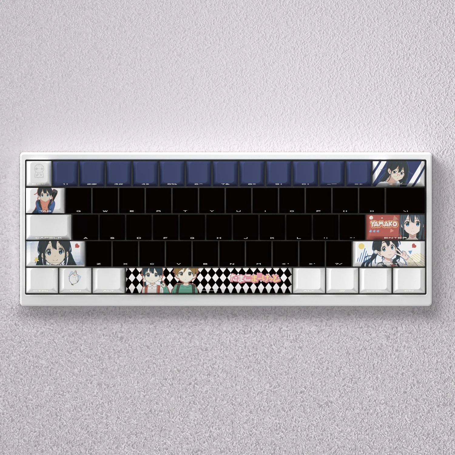 98 teclas Kitashirakawa Tamako teclas lindas teclas de Anime PBT Cherry perfil Teclado mecánico Made68 Mad68 Wooting 60 - imagen 4