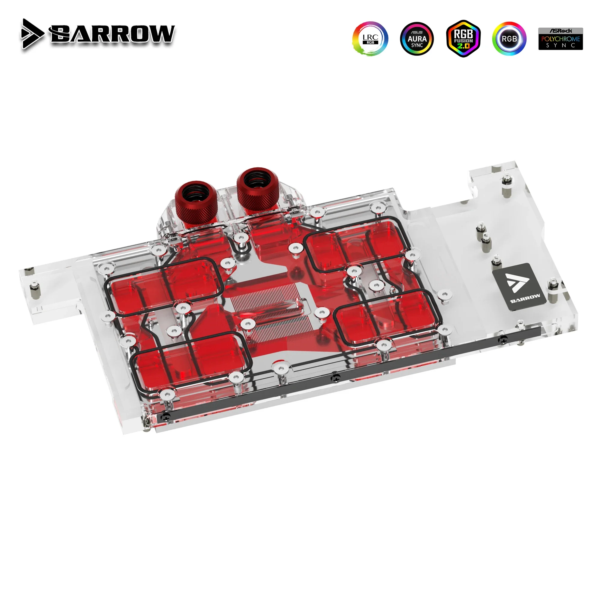 Barrow GPU bloque de agua para ASUS DUAL RTX3070 O8G/8G tarjeta gráfica enfriador 5V ARGB 3PIN AURA SYNC BS-ASD3070-PA