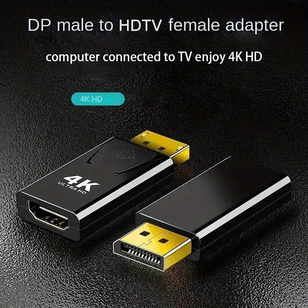 Convertidor 4K DP macho a HDMI hembra, puerto de pantalla 1080P a adaptador Compatible con HDMI, Adaptador de Audio y vídeo para MacBook Air Pro y portátil - imagen 4