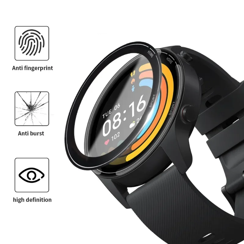 Paquete de 5-1 película protectora completamente suave con borde curvo para Xiaomi Watch Mi Color Sports Edition Protector de pantalla de reloj inteligente (no de vidrio) - imagen 2